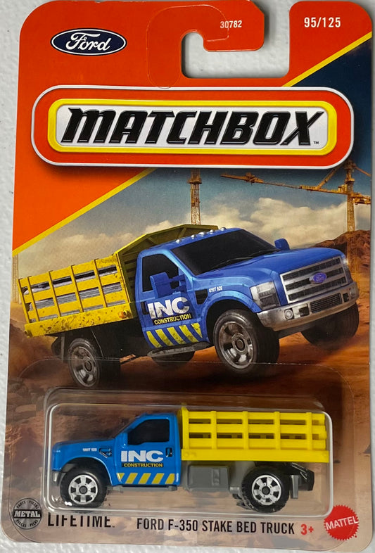 Matchbox 1:64 die cast Ford F-350 Stake Bed Truck