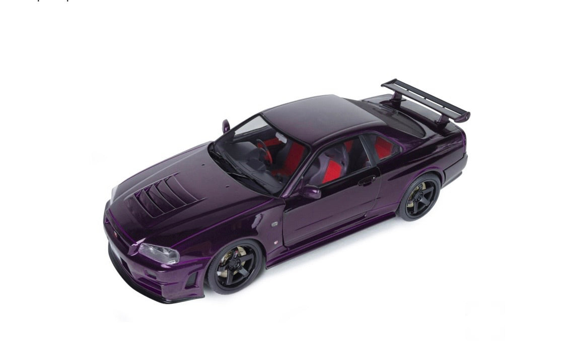 Solido 1:18 die cast 1999 Nissan Skyline GT-R Midnight Purple