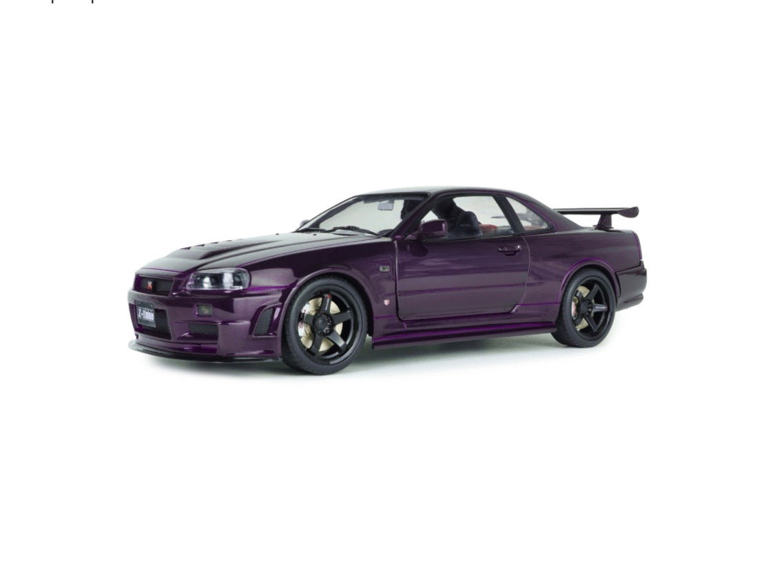 Solido 1:18 die cast 1999 Nissan Skyline GT-R Midnight Purple