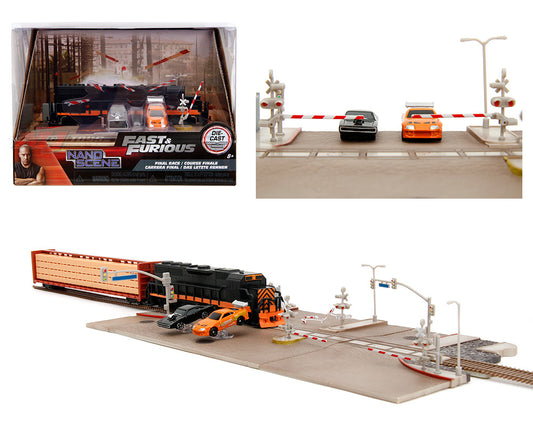 Jada Nano Scenes Fast and Furious Final Race Train Scene Diorama
