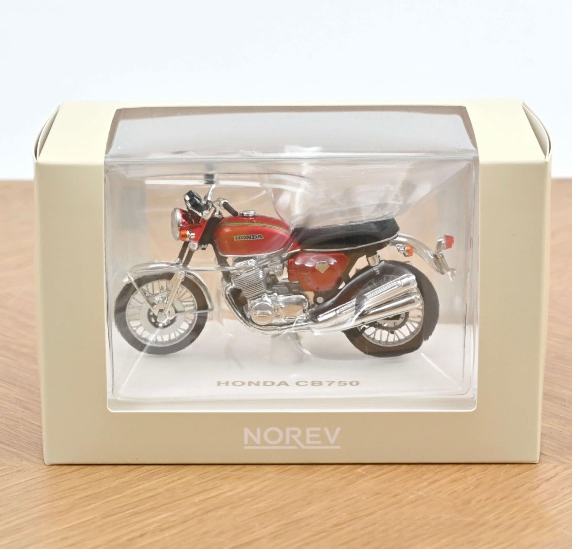 Norev 1:18 die cast 1969 Honda CB750 Metallic Red