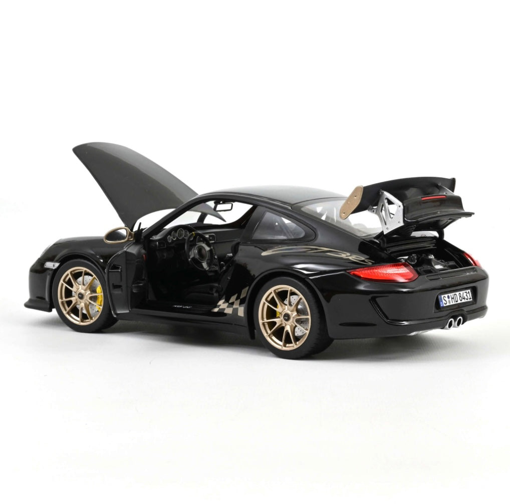 Norev 1:18 die cast 2009 Porsche 911 GT3 RS Black and Gold
