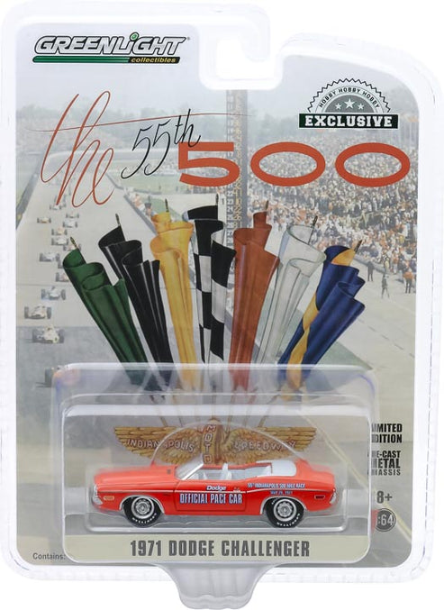 Greenlight 1:64 die cast 1971 Dodge Challenger Convertible Indy 500 Pa ...