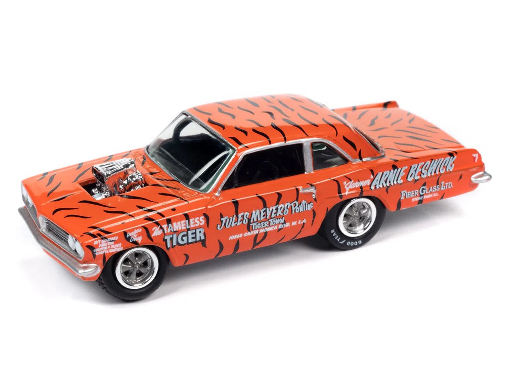 Johnny Lightning 1:64 die cast 1963 Pontiac Tempest "Tameless Tiger"