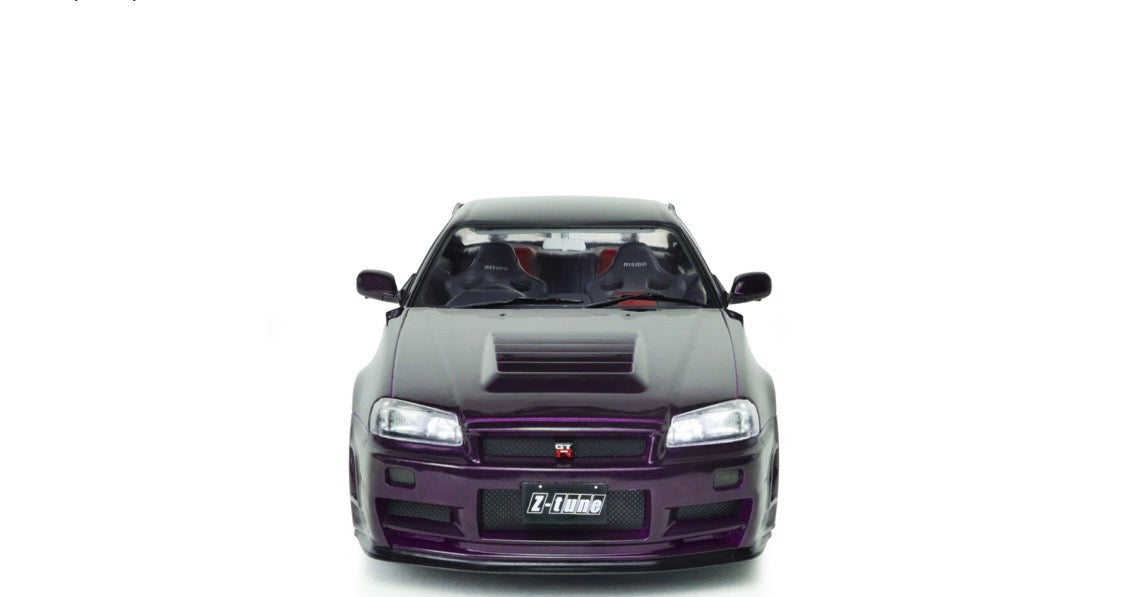 Solido 1:18 die cast 1999 Nissan Skyline GT-R Midnight Purple