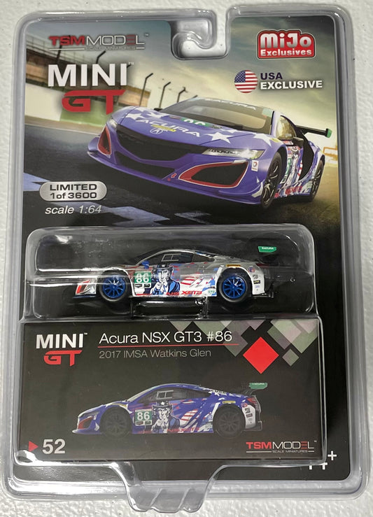 Mini GT 1:64 die cast 2017 Acura NSX GT3 Uncle Sam #86 Race Car CHASE