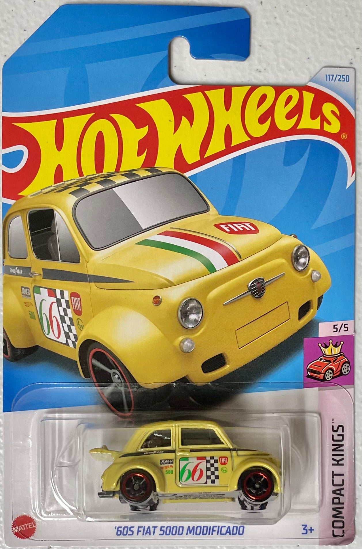 Hot Wheels 1:64 die cast ‘60s Fiat 500D Modificado