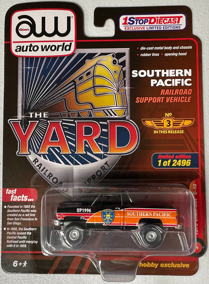 Auto World 1:64 die cast 1973 Chevy C10 Southern Pacific Yard Police ...