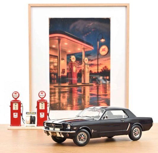 Norev 1:18 diecast 1965 Ford Mustang Hardtop Coupe Dark Blue