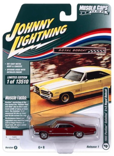 Johnny Lightning 1:64 die cast 1965 Pontiac Catalina 2+2 Royal Bobcat
