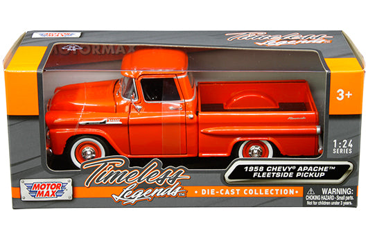 Motormax 1:24 die cast 1958 Chevy Apache Fleetside Pickup Truck