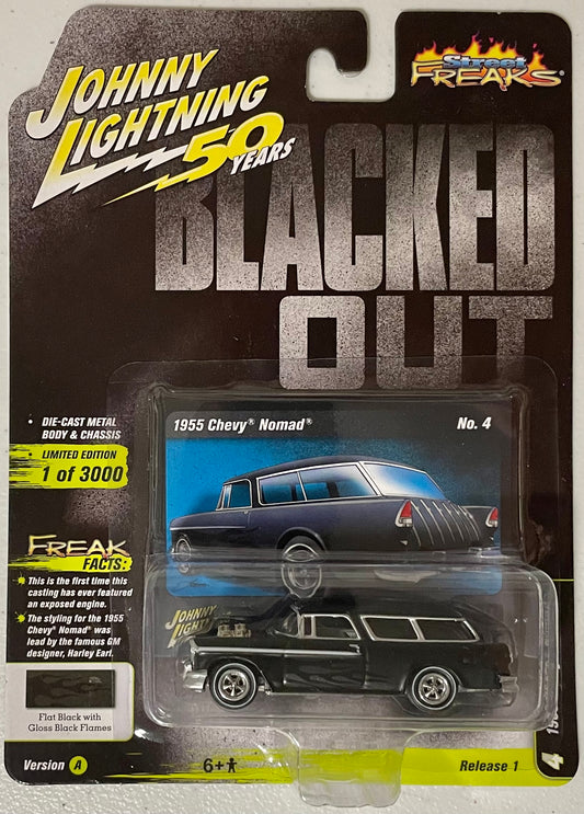 Johnny Lightning 1:64 die cast 1955 Chevy Nomad Blacked Out