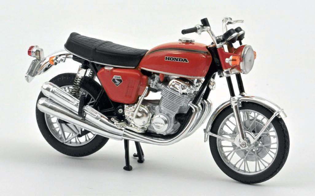 Norev 1:18 die cast 1969 Honda CB750 Metallic Red