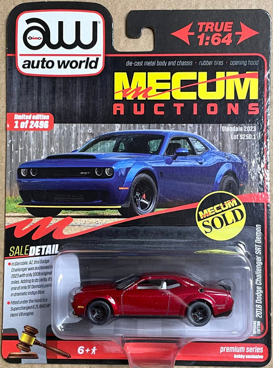 Auto World 1:64 die cast 2018 Dodge Challenger SRT Demon CHASE