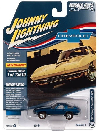 Johnny Lightning 1:64 die cast 1967 Chevy Corvette 427