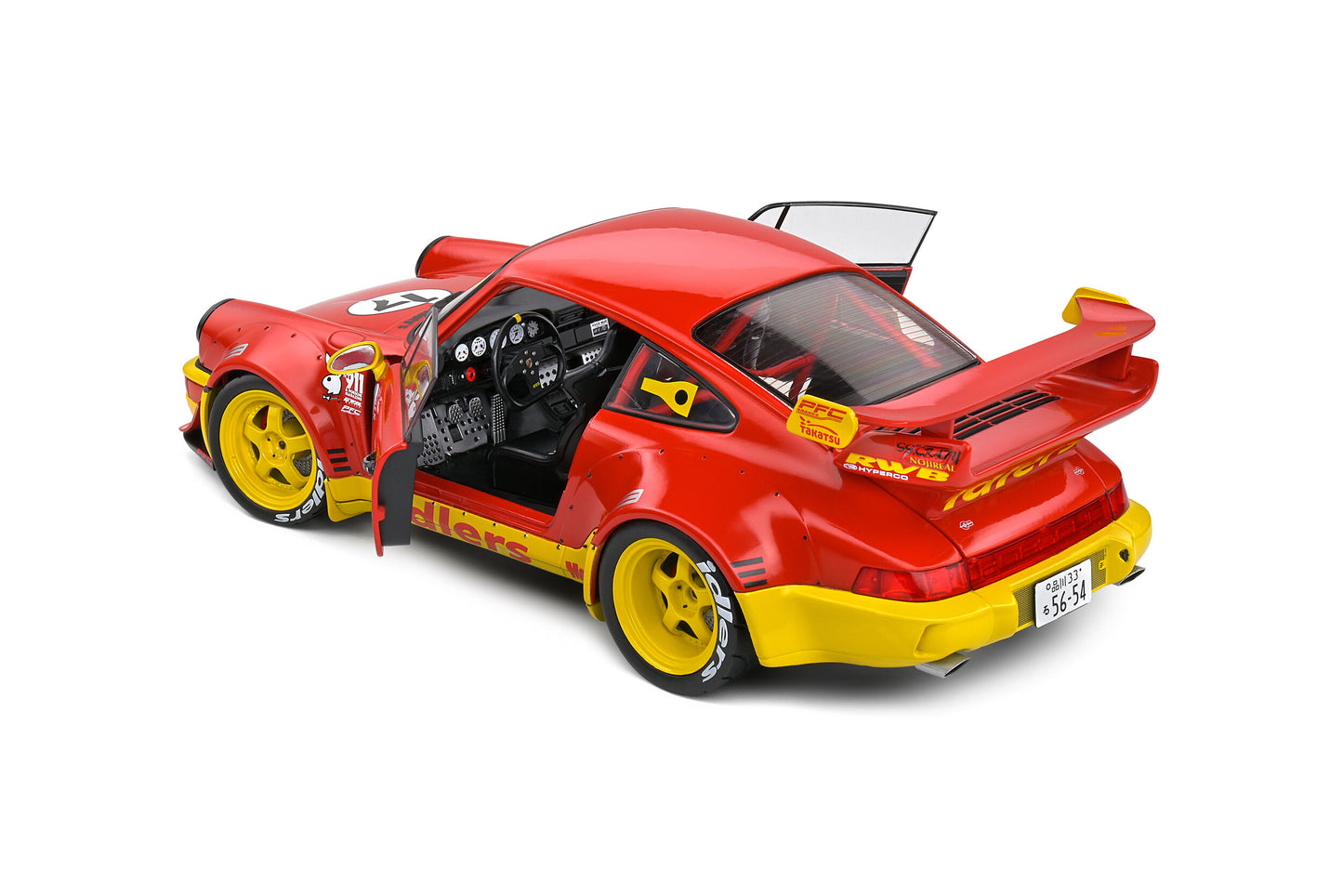 Solido 1:18 die cast 2016 Porsche RWB Body Kit Maty’s Idlers