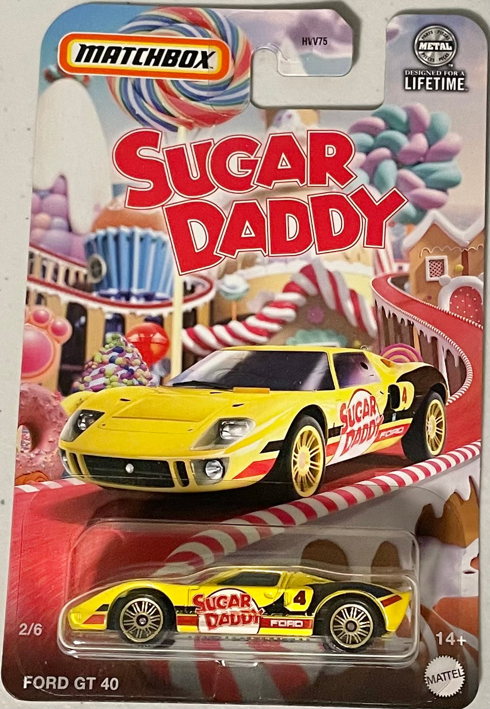 Matchbox 1:64 diecast Sugar Daddy Candy Ford GT 40 – Sublime Collectibles
