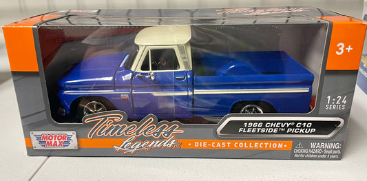 Motormax 1:24 die cast 1966 Chevy C10 Fleetside Custom Pickup
