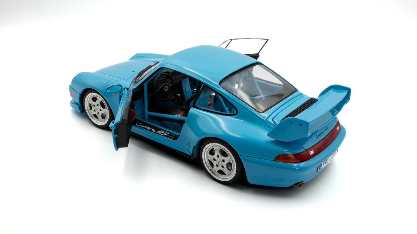Solido 1:18 die cast 1997 Porsche 911 (993) Clubsport Blue
