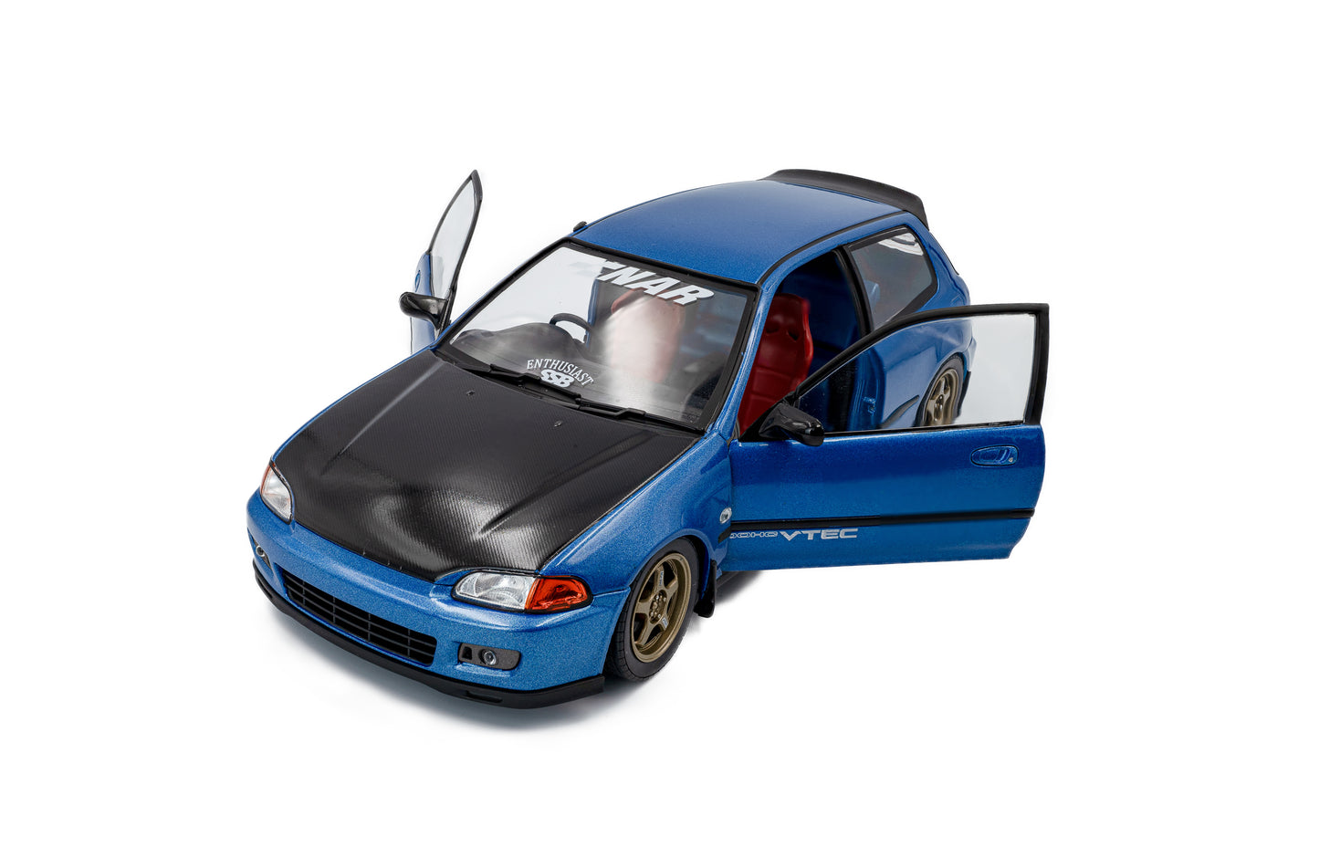 Solido 1:18 die cast 1991 Honda Civic SiR EG Hatch Blue RHD