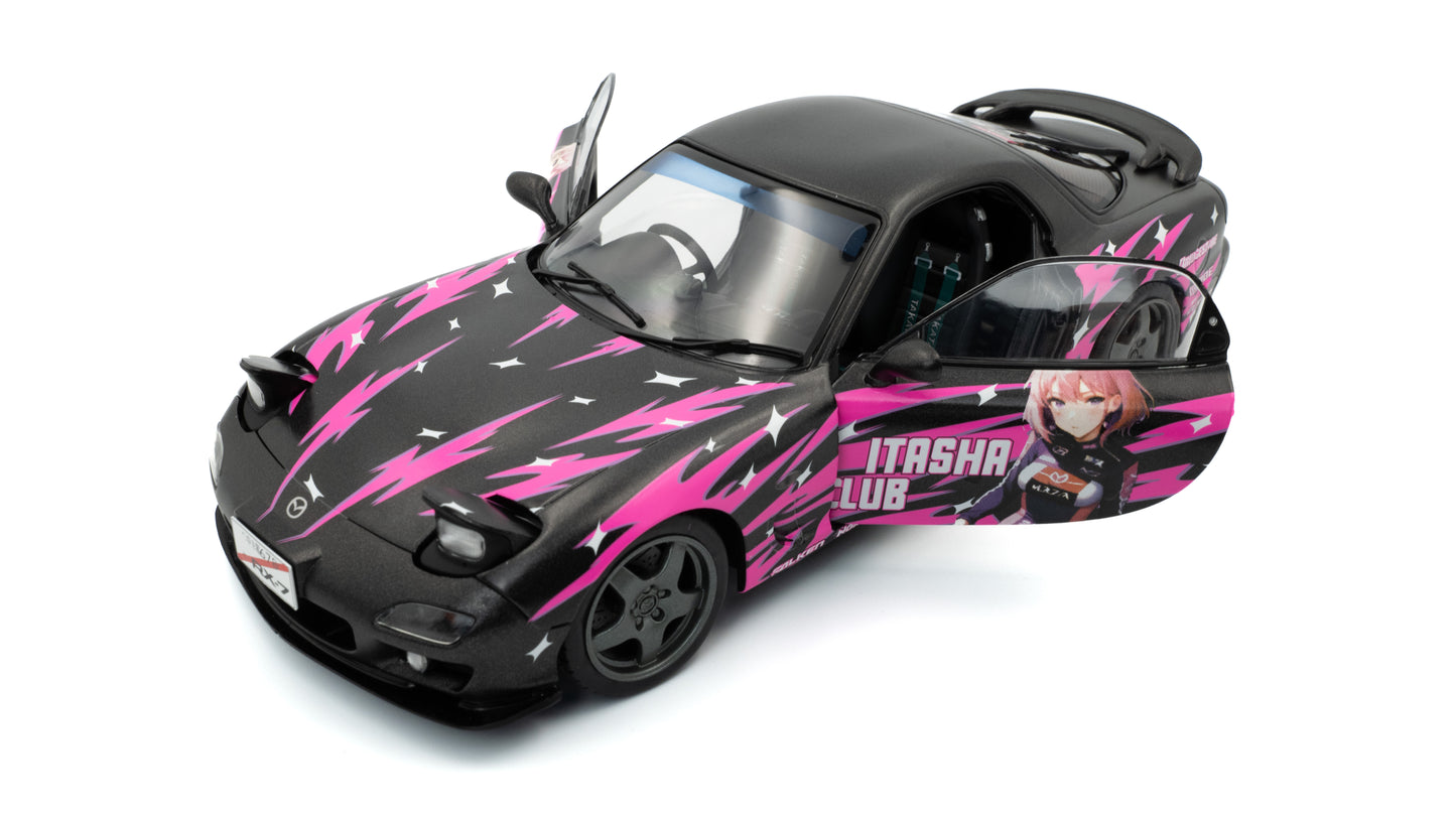 Solido 1:18 die cast 1999 Mazda RX7 FD3RS Itasha Club Racing