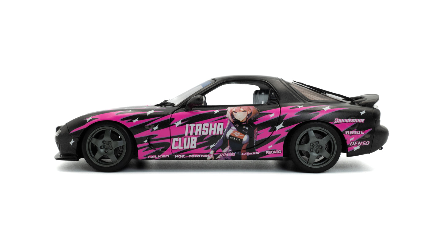 Solido 1:18 die cast 1999 Mazda RX7 FD3RS Itasha Club Racing