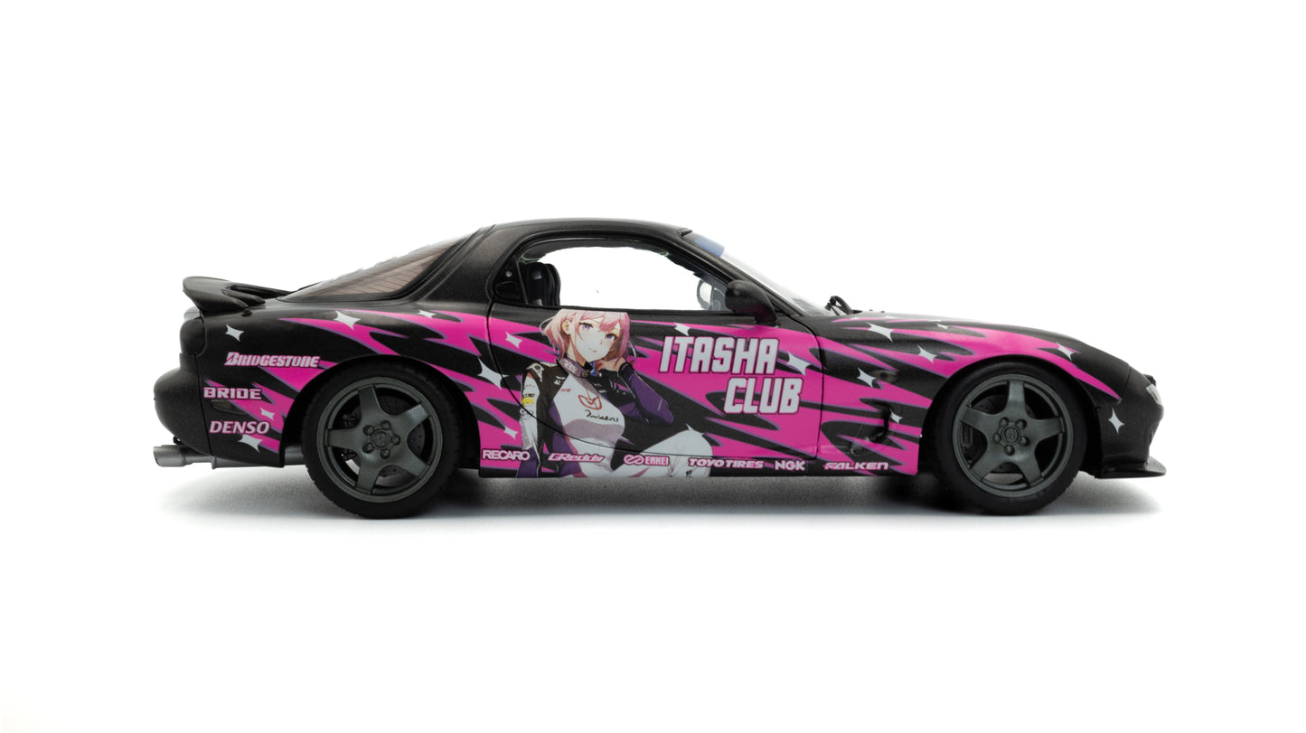 Solido 1:18 die cast 1999 Mazda RX7 FD3RS Itasha Club Racing