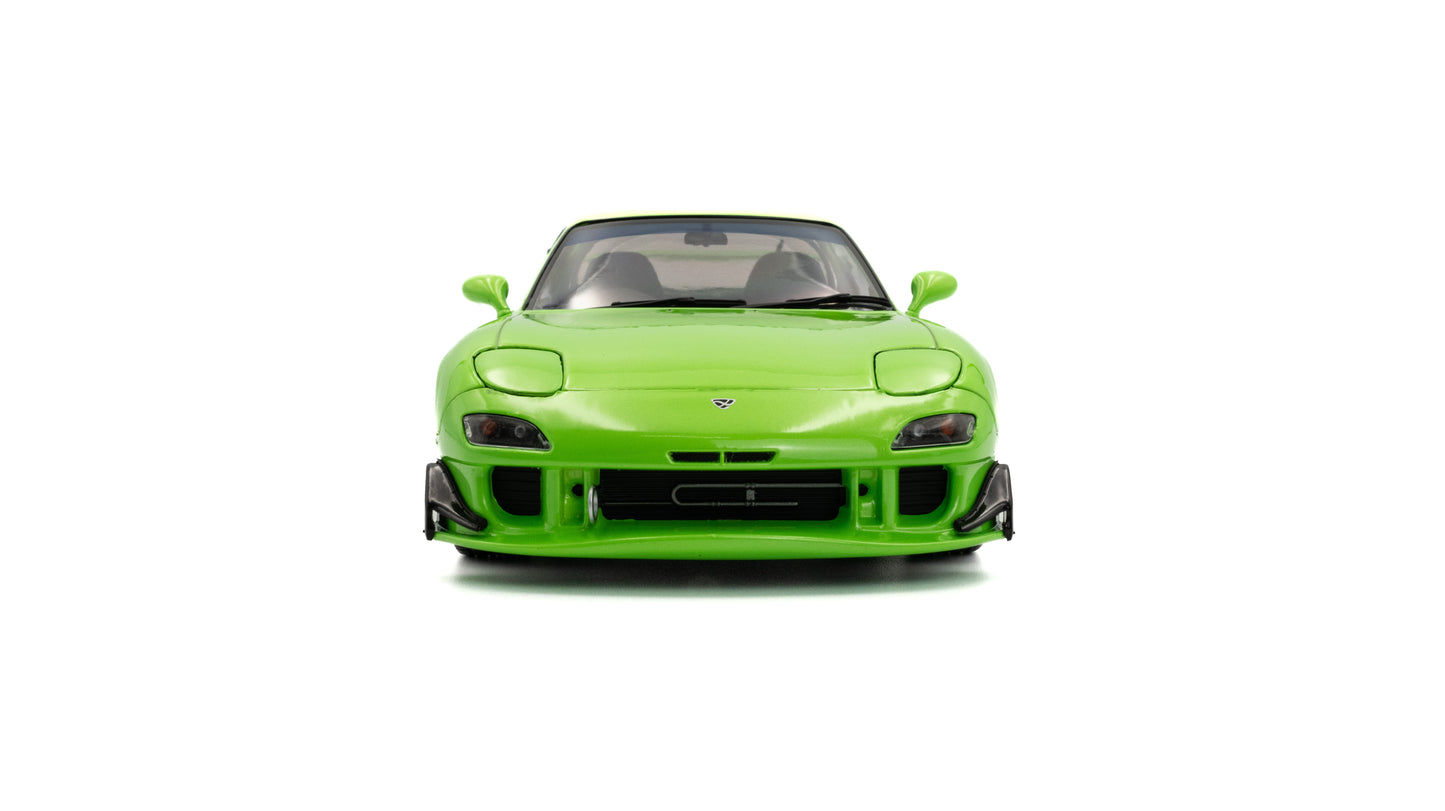 Solido 1:18 die cast 1999 Mazda RX7 (FD3RS) Neon Green