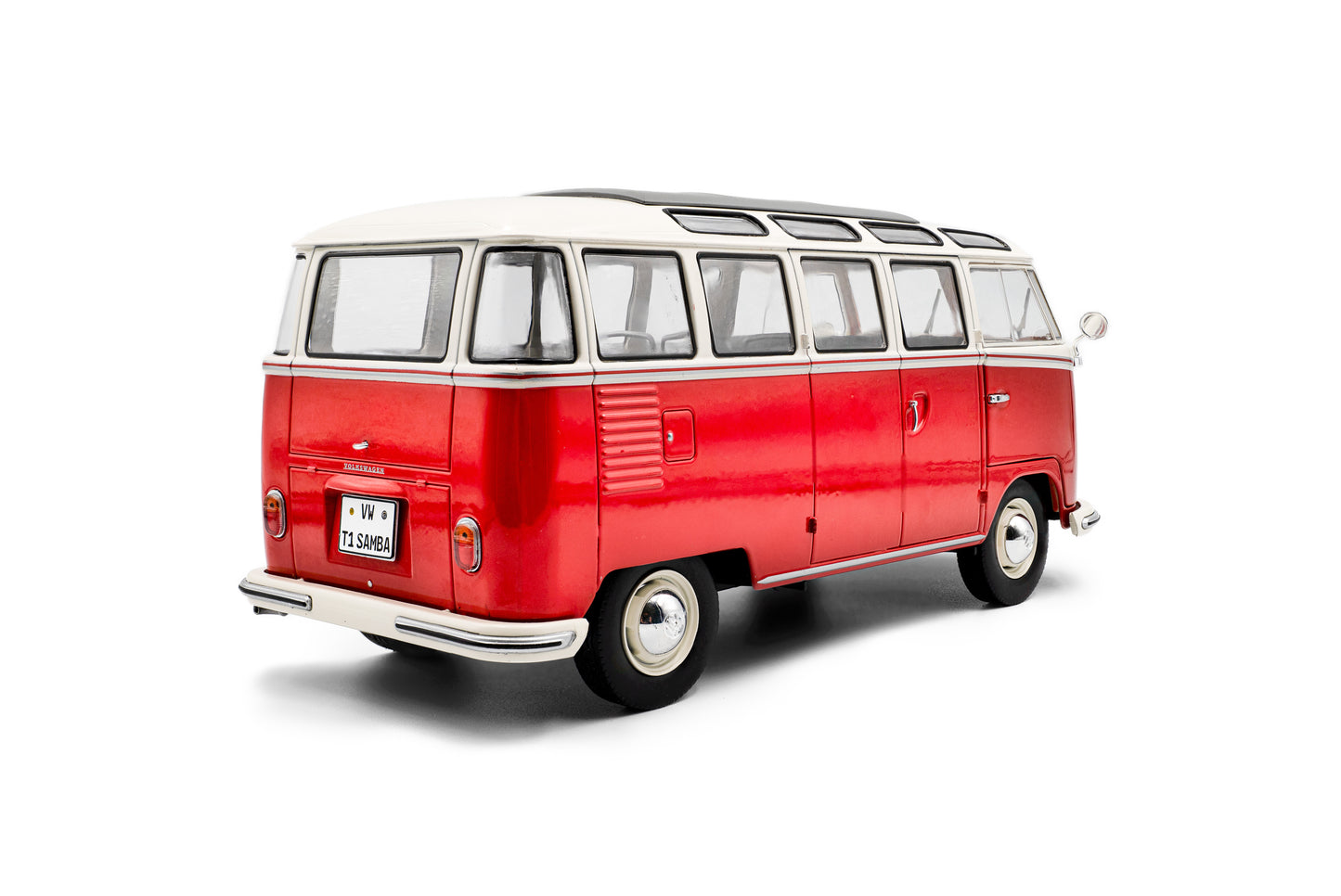 Solido 1:18 die cast 1962 VW T1 Samba Van Red/White