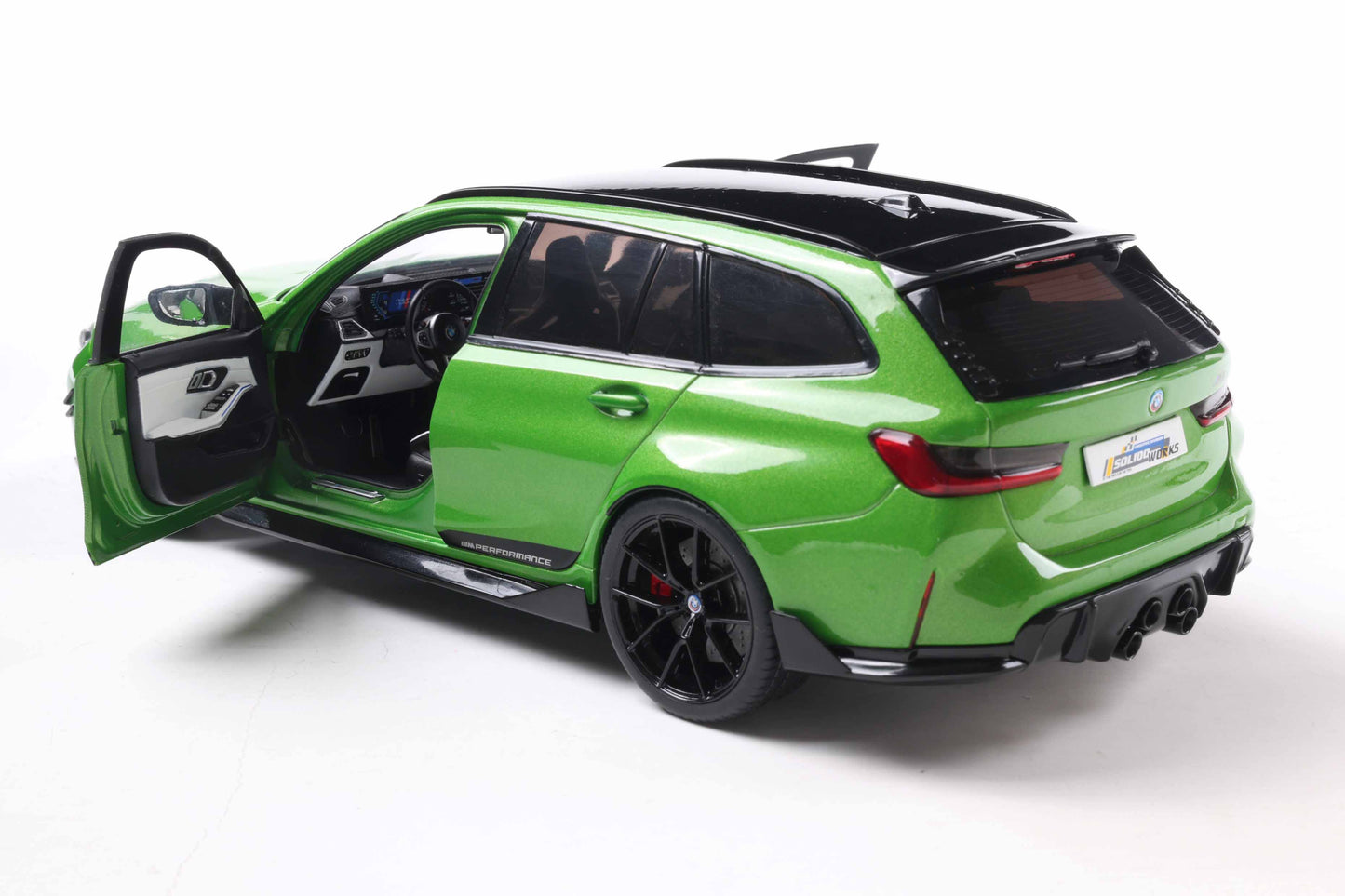 Solido 1:18 die cast 2024 BMW Competition M3 XDrive Touring Wagon Metallic Green