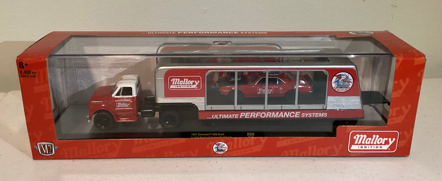 M2 Machines 1:64 die cast 1967 Chevy C60 with Pontiac Firebird 400 Mallory