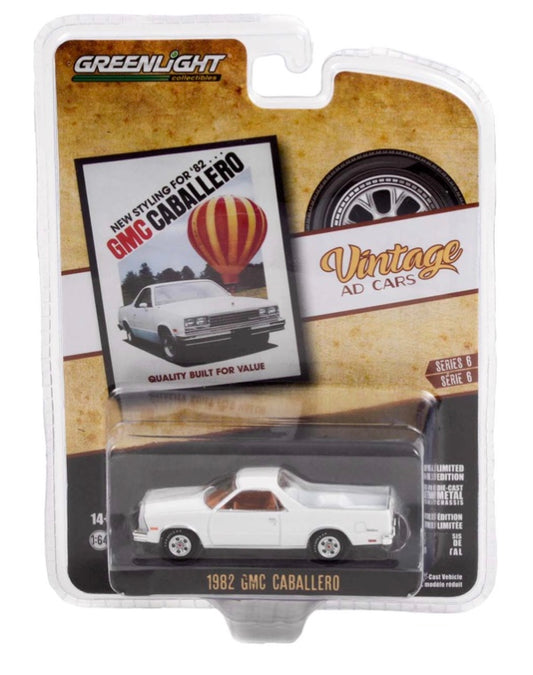 Greenlight 1:64 die cast 1982 GMC Caballero Vintage Ad Cars